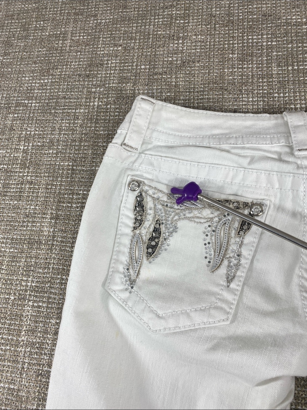 Miss Me White Boot Cut Jeans - Picture 15 of 16